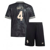 Juventus Federico Gatti #4 Tretí Detský futbalový dres 2025-26 Krátky Rukáv (+ trenírky)